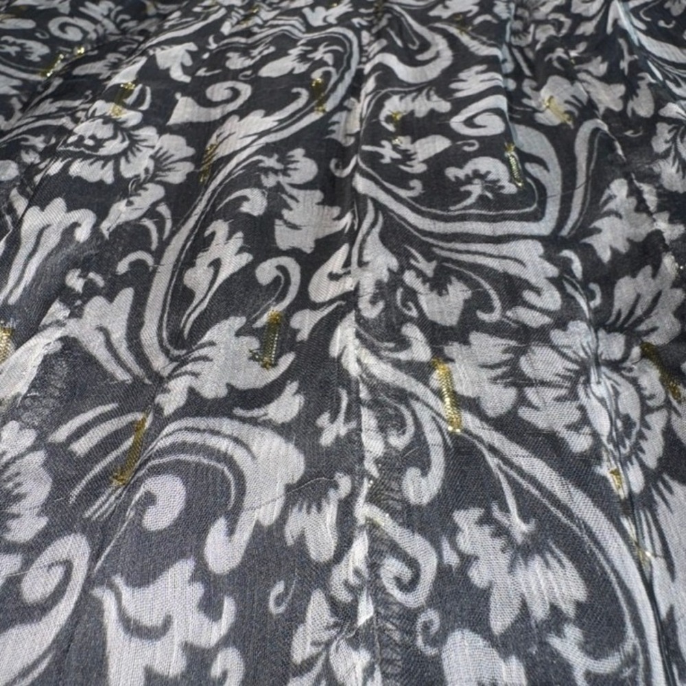Anthropologie Maeve Boho Paisley Print Mini Romper XS Black Lace Trim Sleeveless - Picture 6 of 9